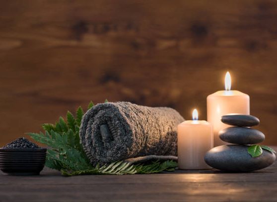 Premium massage oils, towels and hot stones